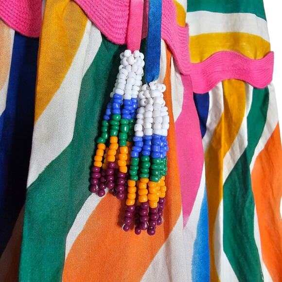 Farm Rio Dancing Stripes Maxi Skirt Size X-Small - Picture 5 of 13